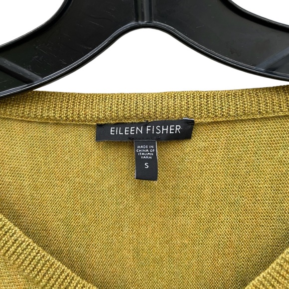 Eileen Fisher Merino Wool Sweater SMALL Boxy High Low Hem Cottagecore Lagenlook - Picture 4 of 16